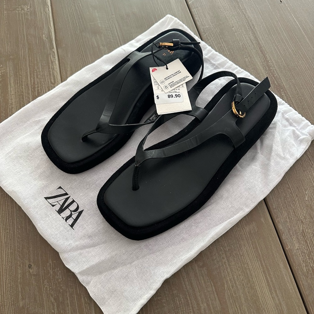 Zara Black Platform Women's Sandals